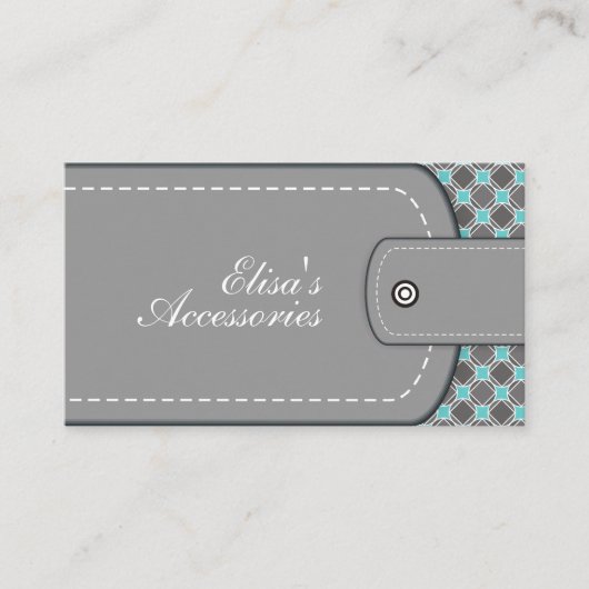 グレーレザールック&パターカスタムン 名刺 (正面)