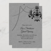 グレーレストラングランドオープンとシャンデリア 招待状 (正面/裏面)