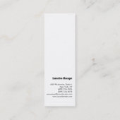 グレーレッドはっきりしたミニマルモダンプロフェッショナル スキニー名刺 (裏面)