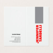 グレーレッドはっきりしたミニマルモダンプロフェッショナル 名刺 (外部フラット)