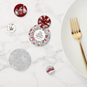 グレーレッドトラック格言メリーリトルクリスマスパーティー コンフェッティ (グループ)