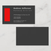 グレーレッドメイクアップアーティスト標準サイズビジネスカード 名刺 (正面/裏面)