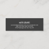 グレーレッドユニークパーソナルトレーナー スキニー名刺 (裏面)