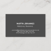 グレーレッドユニーク独占的パーソナルトレーナー 名刺 (裏面)