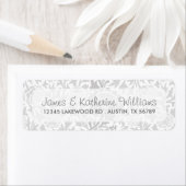 グレーレトロフローラダマモダンス結婚ズ ラベル (インサイチュ)