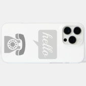 グレーレトロ電話こんにちは Case-Mate iPhoneケース (裏面 (横))