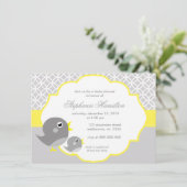 グレーレモンの中立のベビーシャワー 招待状 (スタンド正面)