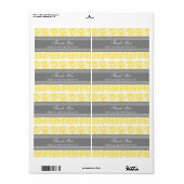 グレーレモンダマスクのウェディングラベル ラベル (フルシート)