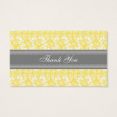 グレーレモンダマスクウェディングメッセージカード (裏面)