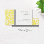 グレーレモンダマスクウェディングメッセージカード (デスク)