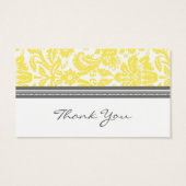 グレーレモンダマスクウェディングメッセージカード (裏面)