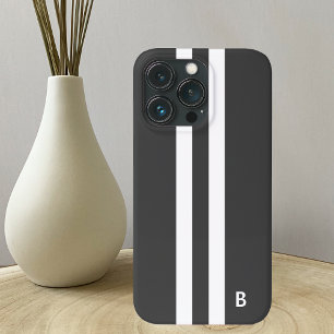 グレーレーシングストライプ iPhone 13 PROケース