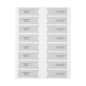 グレーレースラップのまわりにソープバーラベル ラップアラウンドラベル (シート)