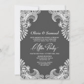 グレーレース結婚の後パーティー 招待状 (正面)