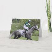 グレーレース馬グリーティングカードを押し付けた カード (正面)