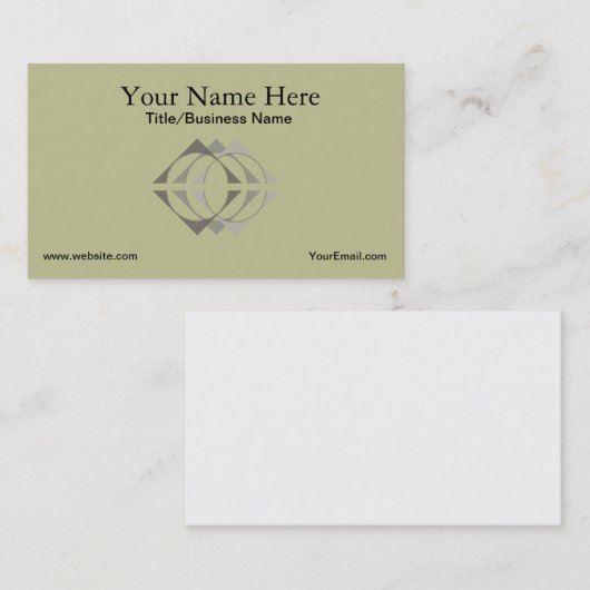 グレーロゴ名刺テンプレートの網掛け 名刺 (正面/裏面)