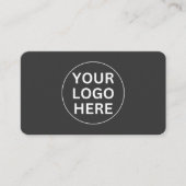 グレーロゴlプロフェッショナルクリーンエレガントミニマル 名刺 (正面)