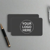 グレーロゴlプロフェッショナルクリーンエレガントミニマル 名刺