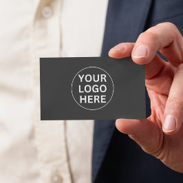 グレーロゴlプロフェッショナルクリーンエレガントミニマル 名刺