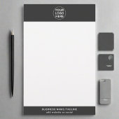 グレーロゴlプロフェッショナルプロモ企業のント 便箋