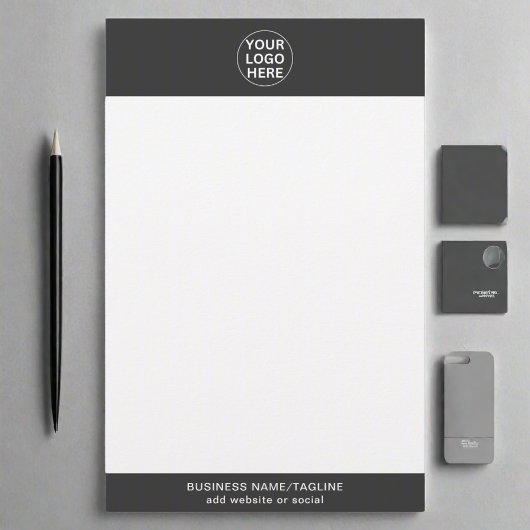 グレーロゴlプロフェッショナルプロモ企業のント 便箋