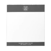 グレーロゴlプロフェッショナル事業企業の ノートパッド (正面)