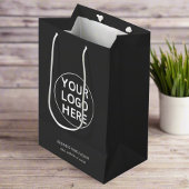 グレーロゴlプロフェッショナル事業企業の ミディアムペーパーバッグ