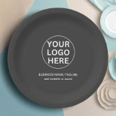 グレーロゴlプロフェッショナル企業のイベントブランド ペーパープレート