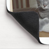 グレーロシアの猫/青 マウスパッド (コーナー)