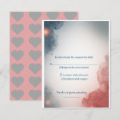 グレーローズ宇宙レスポンスカード 出欠カード (正面/裏面)