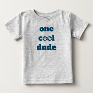 グレーワンダードスクールノーフレーク ベビーTシャツ