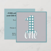 グレーワンパーティの招待状 招待状 (正面/裏面)