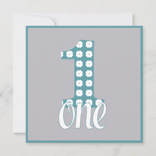 グレーワンパーティの招待状 招待状 (正面)