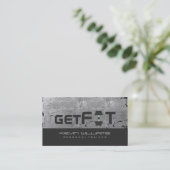 グレーヴィンテージグランジフィットネストレーナー 名刺 (スタンド正面)