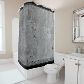 グレーヴィンテージグレンジコンクリートテクスチャ シャワーカーテン (インサイチュ)