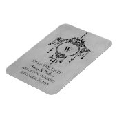 グレーヴィンテージシャンデリア日付磁石の保存 マグネット (左側)