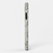 グレーヴィンテージスタイルフローラアートフォンケース Case-Mate iPhoneケース (裏面/右)