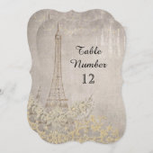 グレーヴィンテージパリパリ披露宴テーブル番号 (正面/裏面)