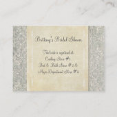 グレーヴィンテージフランスのリージェンシーレースウェディング エンクロージャーカード (裏面)