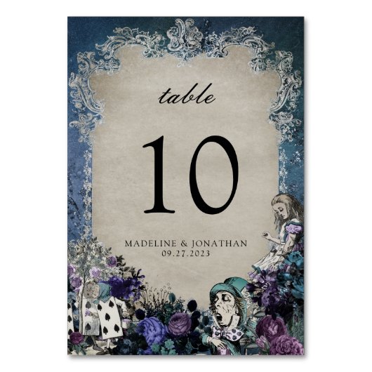 グレーヴィンテージフローラダークアリスinワーダーランド テーブルナンバー (正面)