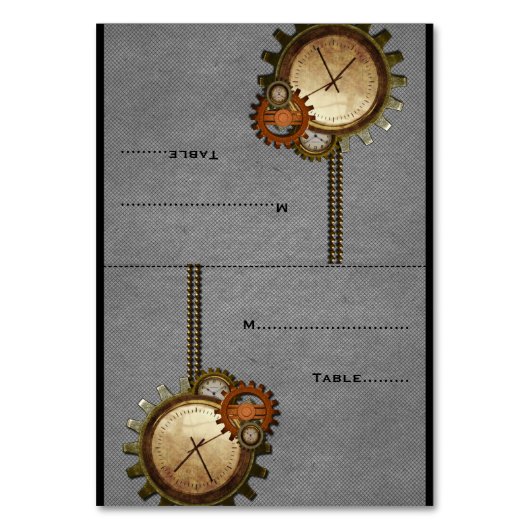 グレーヴィンテージ結婚クロック座席表 テーブルナンバー (正面)