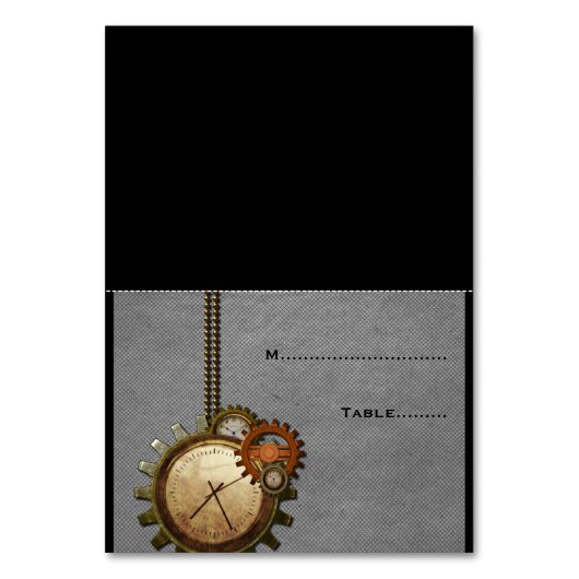 グレーヴィンテージ結婚クロック座席表v2 テーブルナンバー (正面)