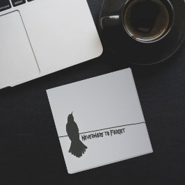 グレー上の黒いravenシルエット ポストイット