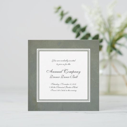 グレー企業のグリーイタリアンンのグランジヴィンテージ効果 招待状 (スタンド正面)