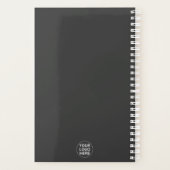 グレー会社ビジネスプロフェッショナルクリーンロゴ プランナー手帳 (裏面)