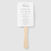 グレー伝統的エレガフォーマルントウェディングプログラム ハンドファン (正面)