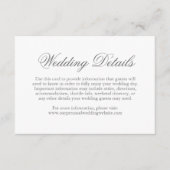 グレー伝統的エレガフォーマルントウェディング エンクロージャーカード (正面)