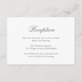 グレー伝統的エレガフォーマルントウェディング エンクロージャーカード