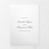 グレー伝統的エレガフォーマルントウェディング 三つ折り招待状 (カバー)