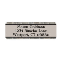 グレー伝統的レンガ差出人住所ラベル